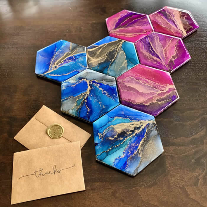 Alcohol Ink Coasters