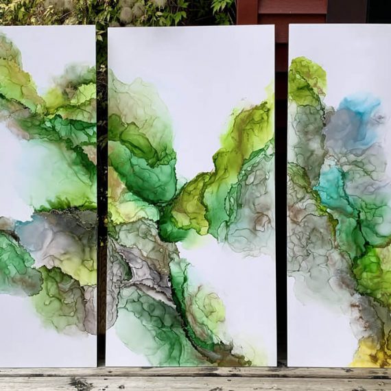 Commissioned Triptych - 3 – 24 x 48in on PVC tile 8mm thick