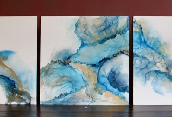Triptych – 3 24x24in on PVC tile 5mm thick