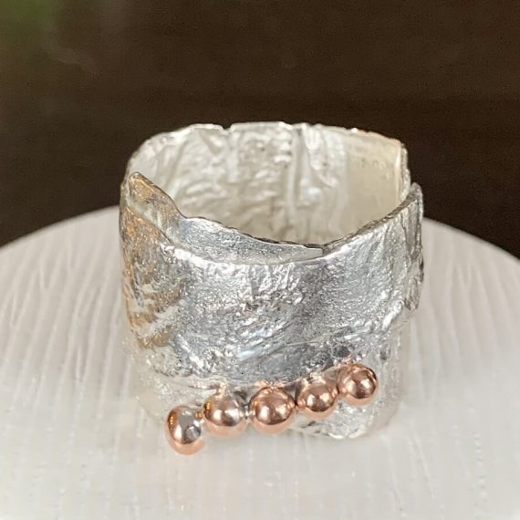Reticulated silver with copper alloy